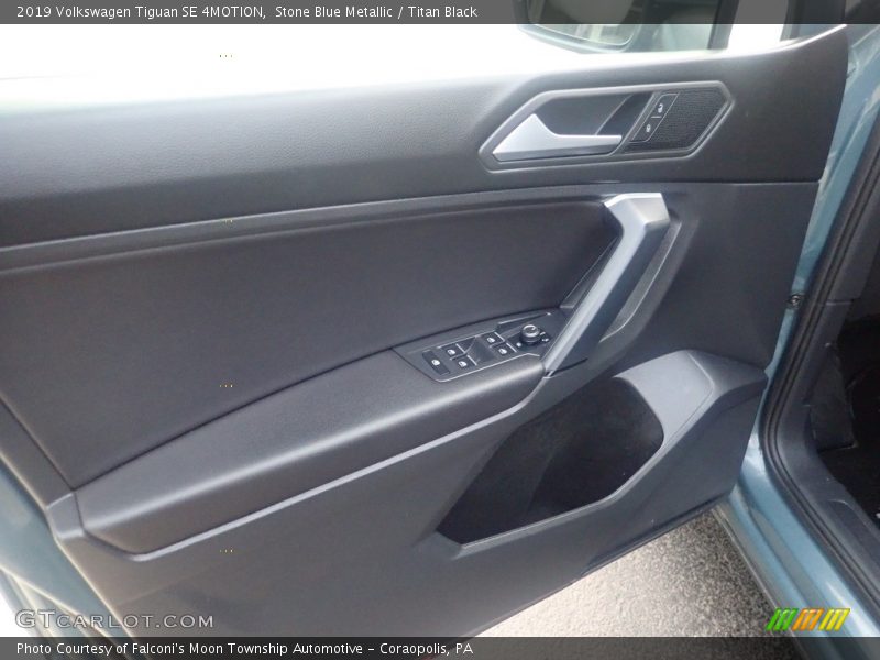 Stone Blue Metallic / Titan Black 2019 Volkswagen Tiguan SE 4MOTION