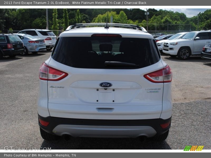 White Platinum Metallic Tri-Coat / Charcoal Black 2013 Ford Escape Titanium 2.0L EcoBoost
