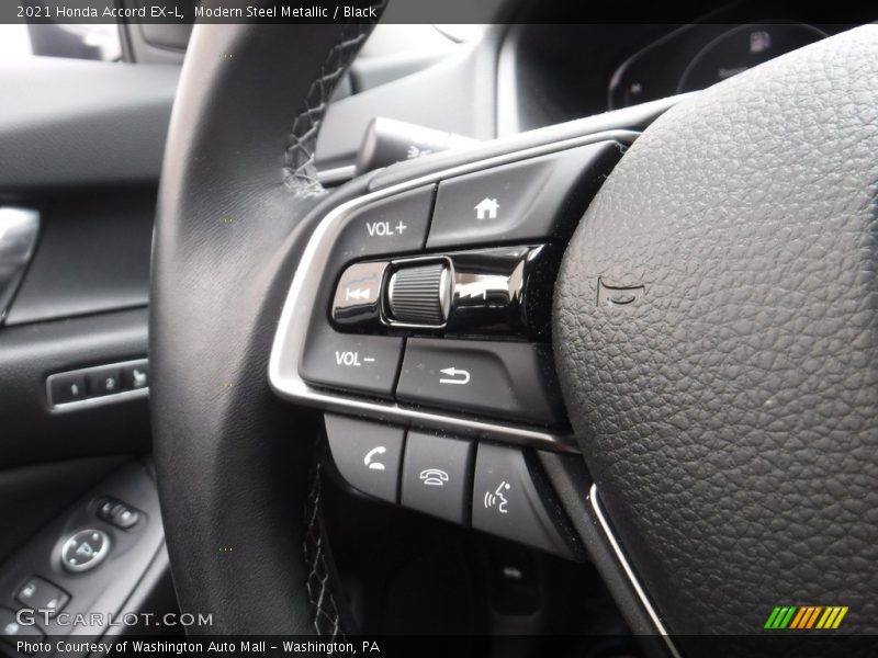 Modern Steel Metallic / Black 2021 Honda Accord EX-L