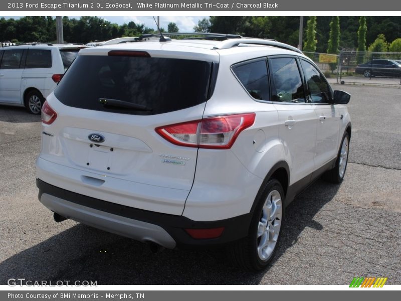 White Platinum Metallic Tri-Coat / Charcoal Black 2013 Ford Escape Titanium 2.0L EcoBoost