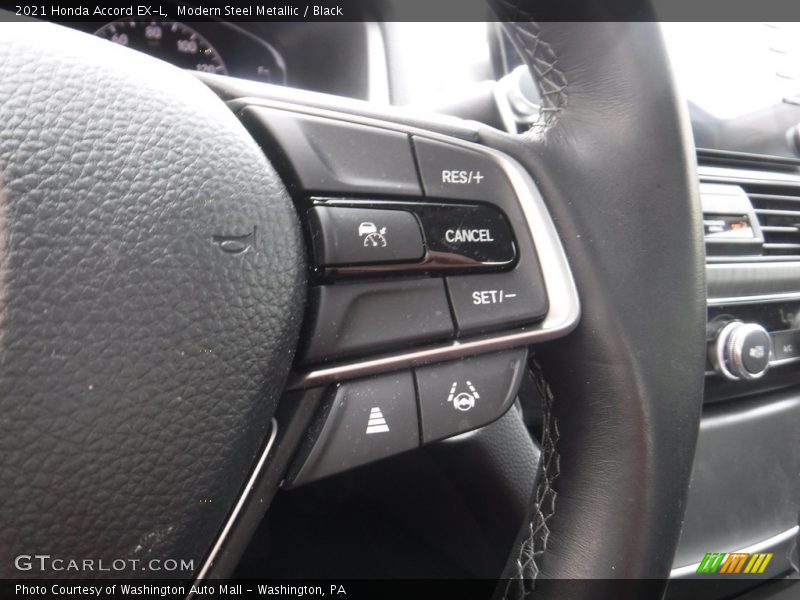 Modern Steel Metallic / Black 2021 Honda Accord EX-L