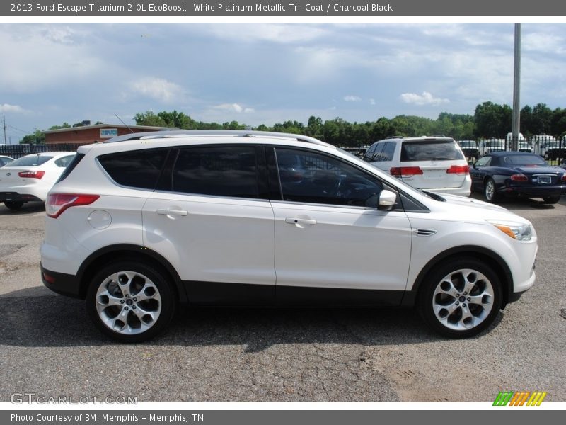 White Platinum Metallic Tri-Coat / Charcoal Black 2013 Ford Escape Titanium 2.0L EcoBoost