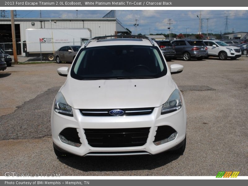 White Platinum Metallic Tri-Coat / Charcoal Black 2013 Ford Escape Titanium 2.0L EcoBoost