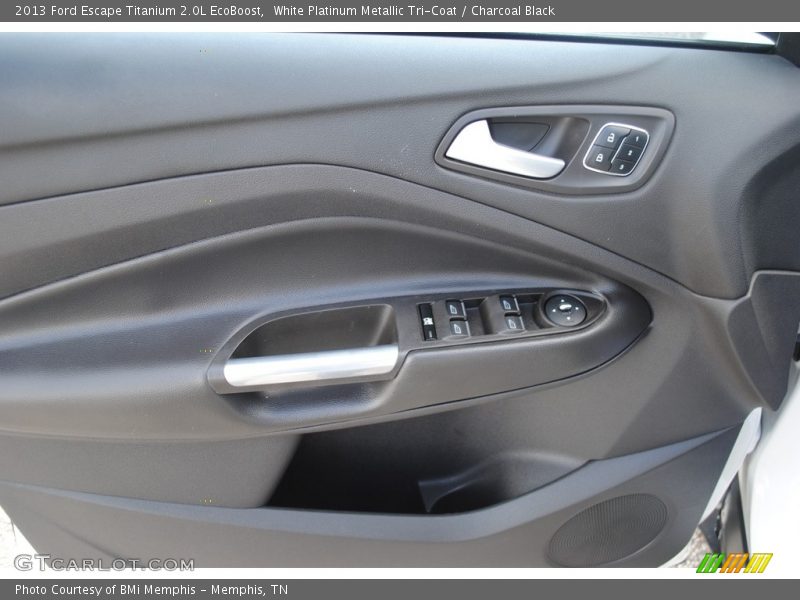 White Platinum Metallic Tri-Coat / Charcoal Black 2013 Ford Escape Titanium 2.0L EcoBoost