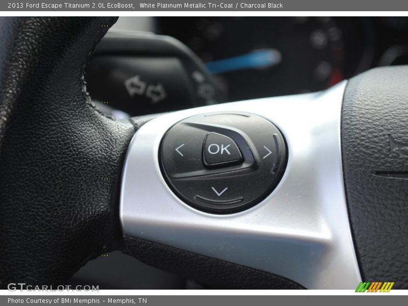 White Platinum Metallic Tri-Coat / Charcoal Black 2013 Ford Escape Titanium 2.0L EcoBoost