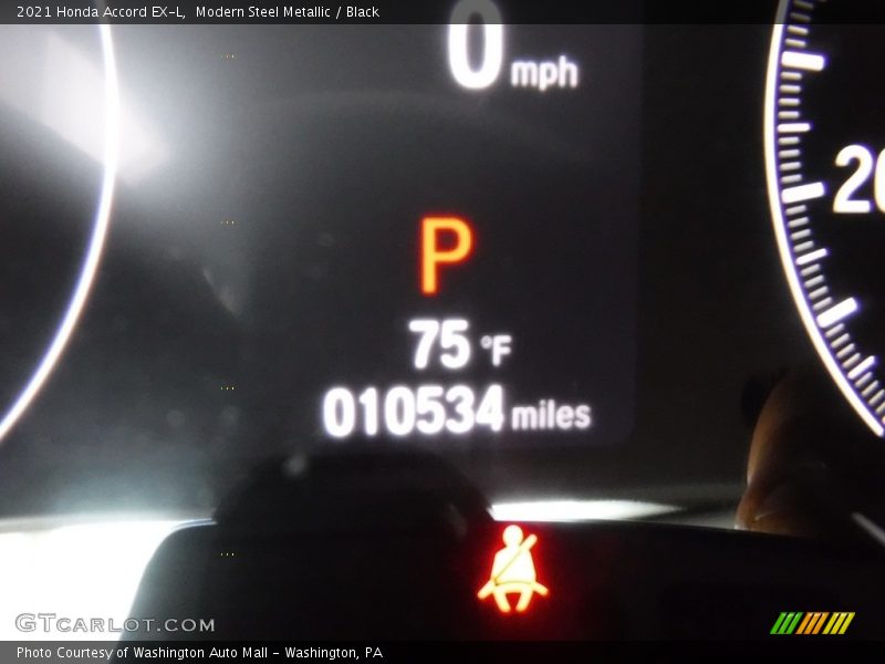 Modern Steel Metallic / Black 2021 Honda Accord EX-L