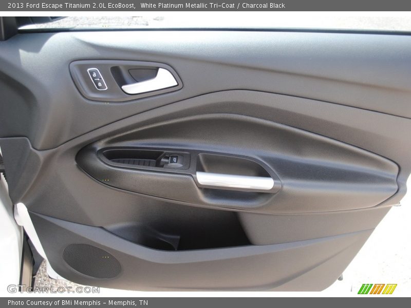 White Platinum Metallic Tri-Coat / Charcoal Black 2013 Ford Escape Titanium 2.0L EcoBoost