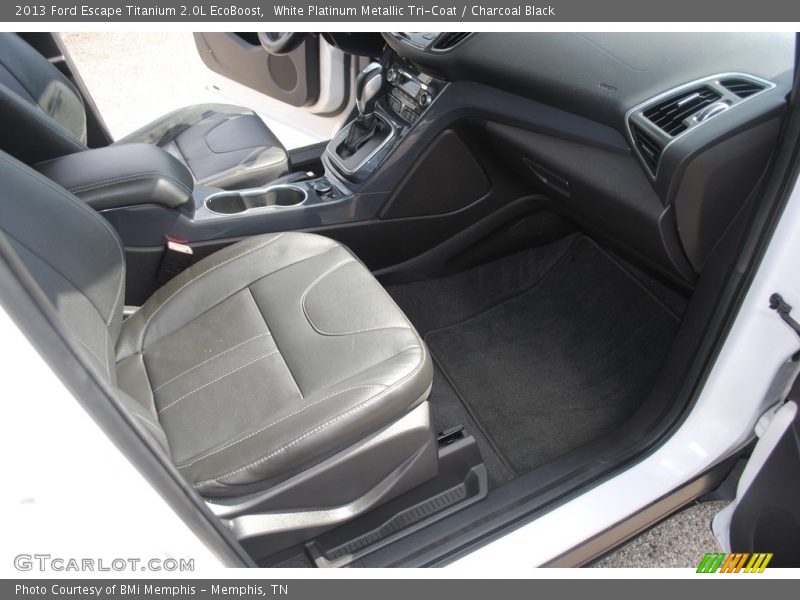 White Platinum Metallic Tri-Coat / Charcoal Black 2013 Ford Escape Titanium 2.0L EcoBoost