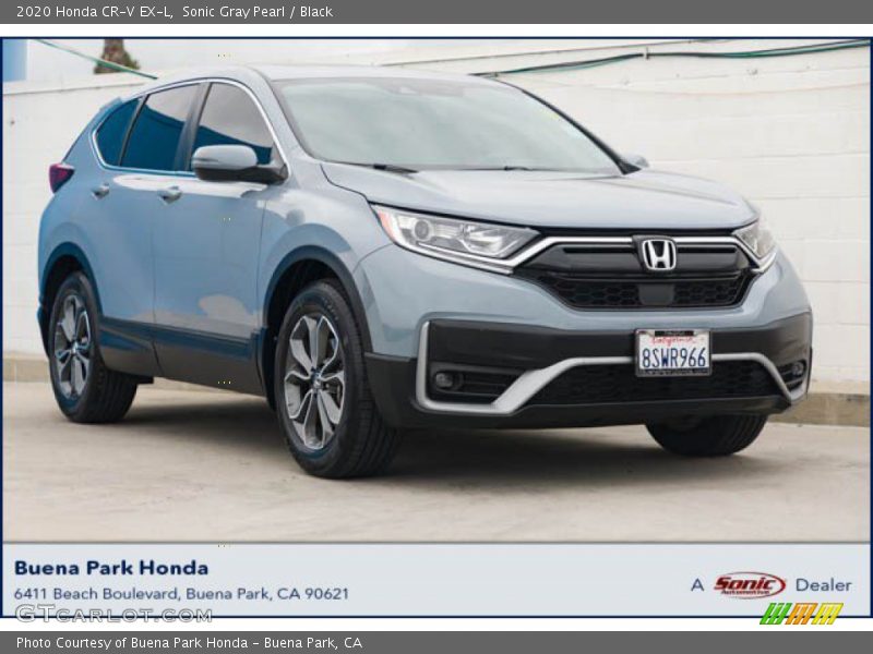 Sonic Gray Pearl / Black 2020 Honda CR-V EX-L