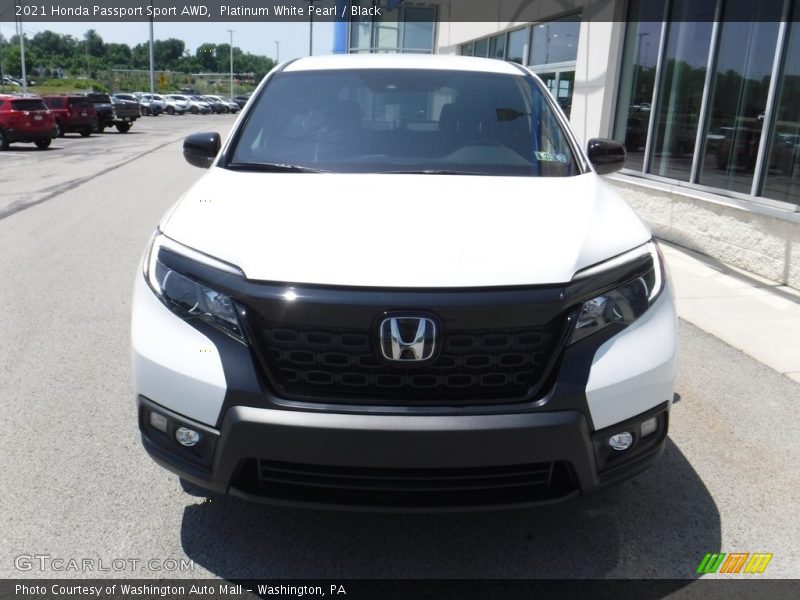 Platinum White Pearl / Black 2021 Honda Passport Sport AWD