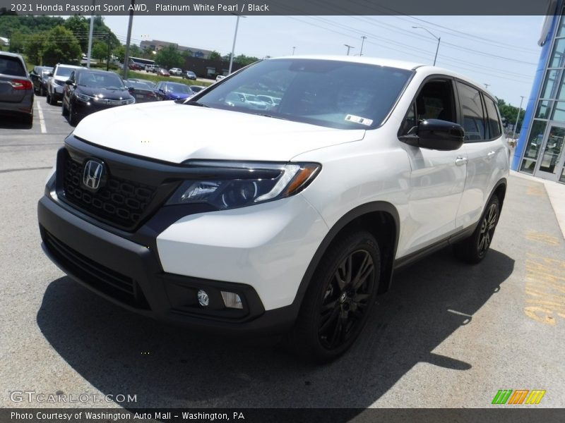 Platinum White Pearl / Black 2021 Honda Passport Sport AWD