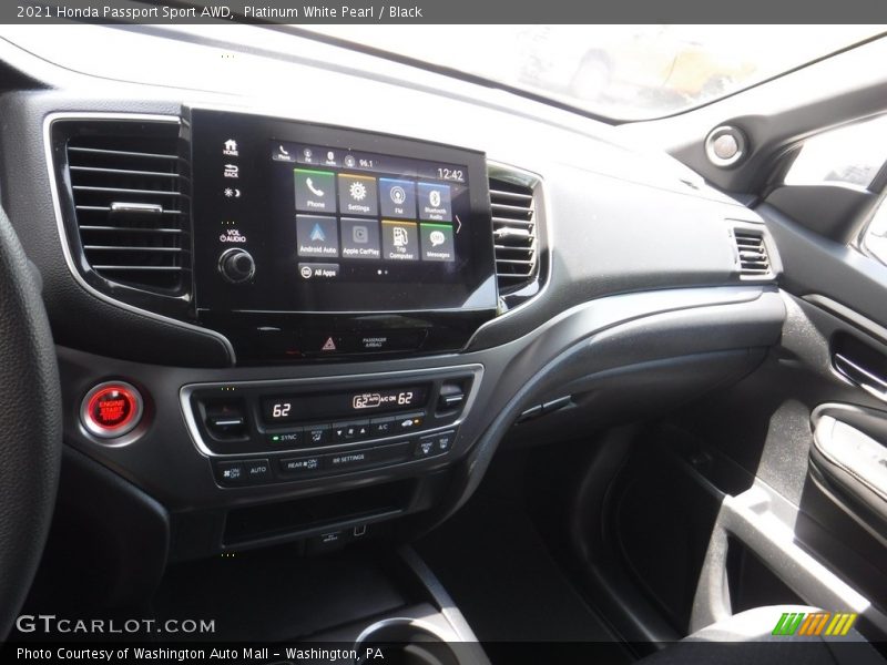 Platinum White Pearl / Black 2021 Honda Passport Sport AWD