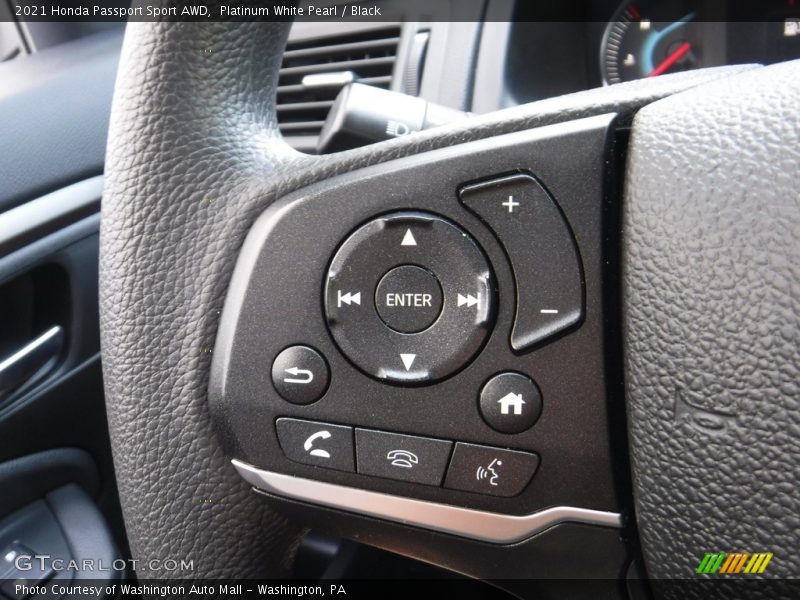 Platinum White Pearl / Black 2021 Honda Passport Sport AWD