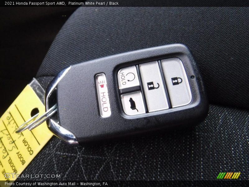 Platinum White Pearl / Black 2021 Honda Passport Sport AWD
