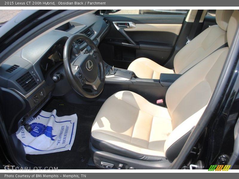 Front Seat of 2015 CT 200h Hybrid
