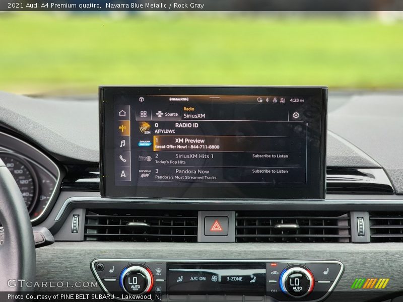 Navarra Blue Metallic / Rock Gray 2021 Audi A4 Premium quattro