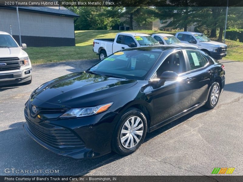 Midnight Black Metallic / Black 2020 Toyota Camry Hybrid LE