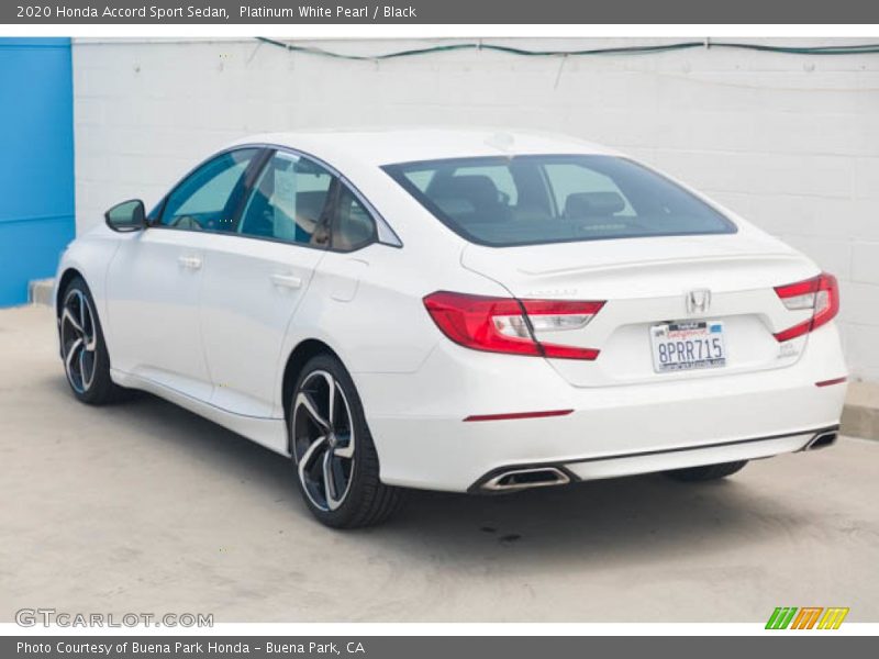 Platinum White Pearl / Black 2020 Honda Accord Sport Sedan