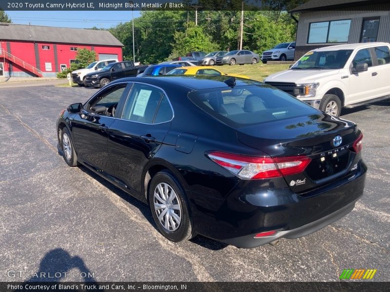 Midnight Black Metallic / Black 2020 Toyota Camry Hybrid LE
