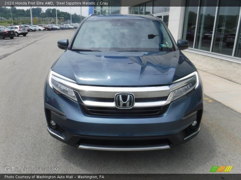 Steel Sapphire Metallic / Gray 2020 Honda Pilot Elite AWD