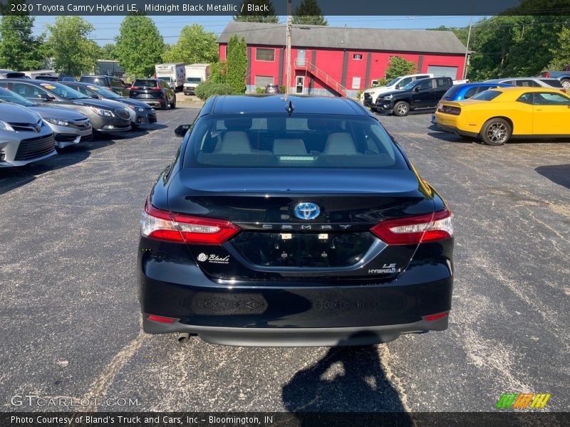 Midnight Black Metallic / Black 2020 Toyota Camry Hybrid LE