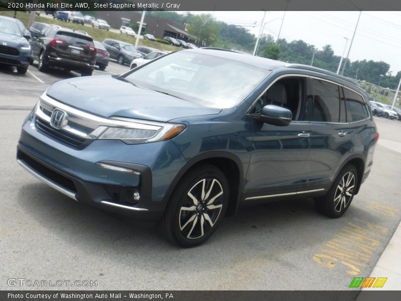 Steel Sapphire Metallic / Gray 2020 Honda Pilot Elite AWD