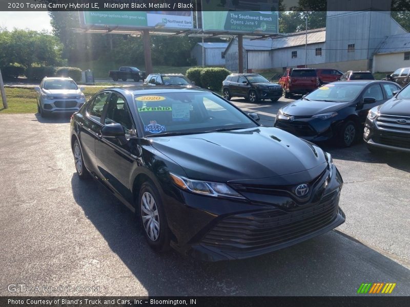Midnight Black Metallic / Black 2020 Toyota Camry Hybrid LE