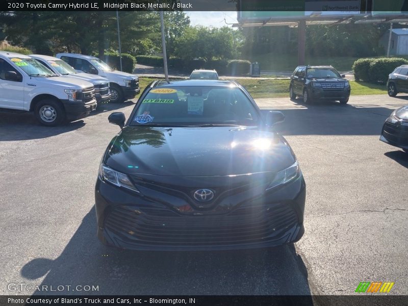 Midnight Black Metallic / Black 2020 Toyota Camry Hybrid LE