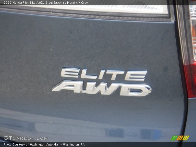 Steel Sapphire Metallic / Gray 2020 Honda Pilot Elite AWD
