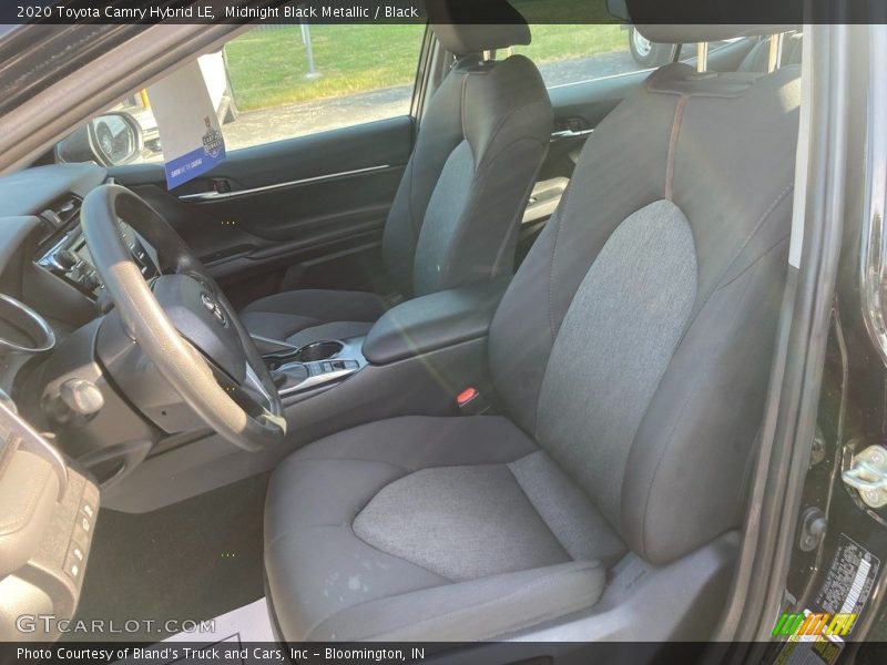 Midnight Black Metallic / Black 2020 Toyota Camry Hybrid LE