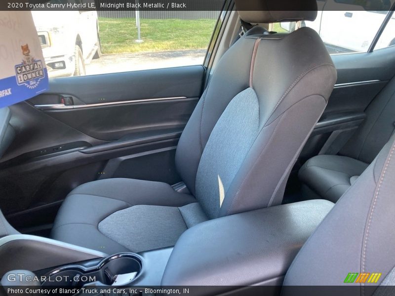Midnight Black Metallic / Black 2020 Toyota Camry Hybrid LE