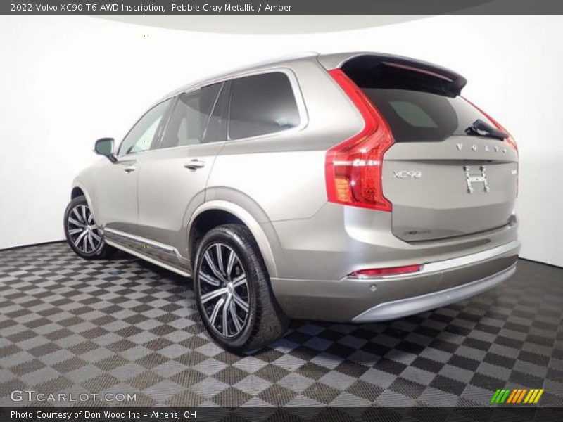 Pebble Gray Metallic / Amber 2022 Volvo XC90 T6 AWD Inscription