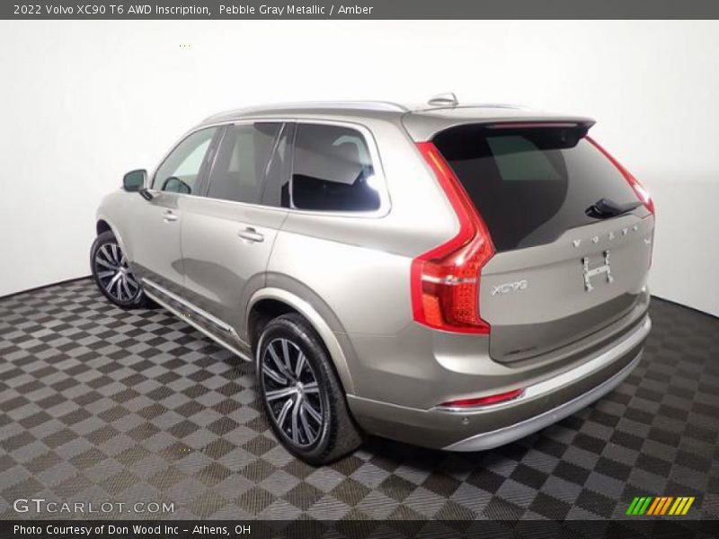 Pebble Gray Metallic / Amber 2022 Volvo XC90 T6 AWD Inscription