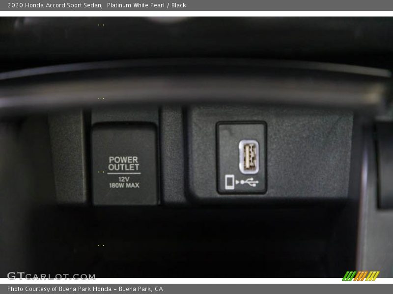 Platinum White Pearl / Black 2020 Honda Accord Sport Sedan