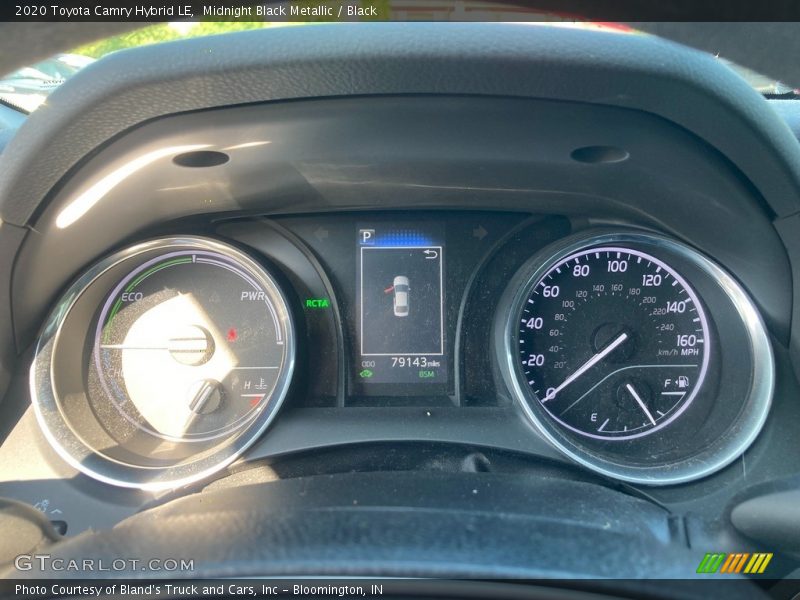 Midnight Black Metallic / Black 2020 Toyota Camry Hybrid LE