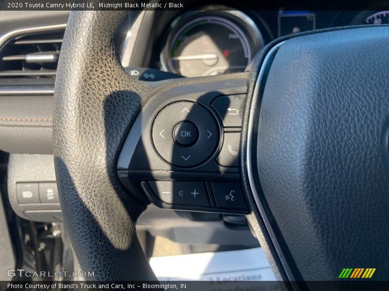 Midnight Black Metallic / Black 2020 Toyota Camry Hybrid LE
