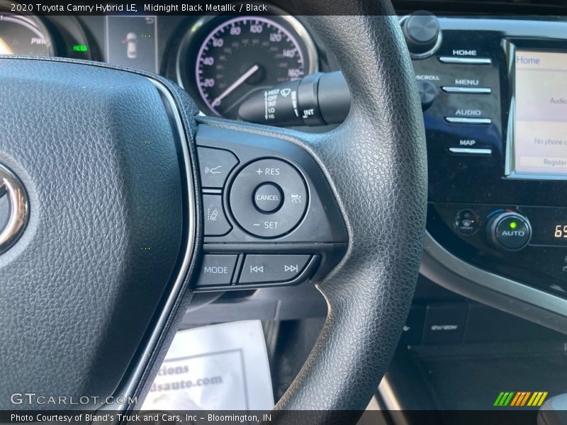 Midnight Black Metallic / Black 2020 Toyota Camry Hybrid LE