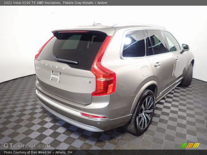 Pebble Gray Metallic / Amber 2022 Volvo XC90 T6 AWD Inscription