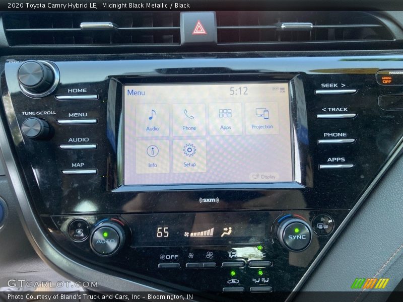 Midnight Black Metallic / Black 2020 Toyota Camry Hybrid LE