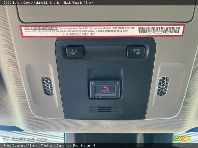Midnight Black Metallic / Black 2020 Toyota Camry Hybrid LE