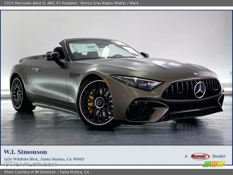 Monza Gray Magno (Matte) / Black 2023 Mercedes-Benz SL AMG 63 Roadster
