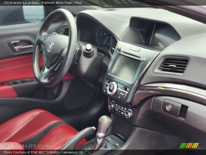 Platinum White Pearl / Red 2019 Acura ILX A-Spec