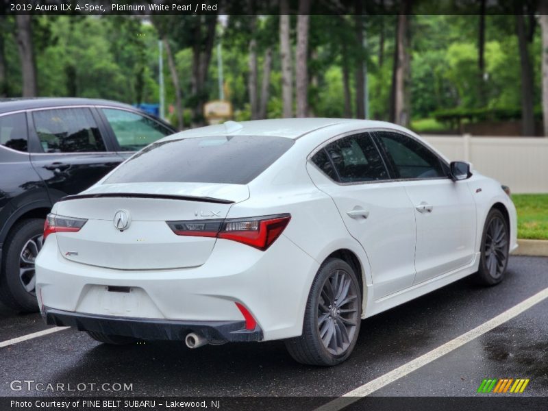 Platinum White Pearl / Red 2019 Acura ILX A-Spec