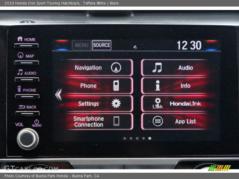 Taffeta White / Black 2019 Honda Civic Sport Touring Hatchback