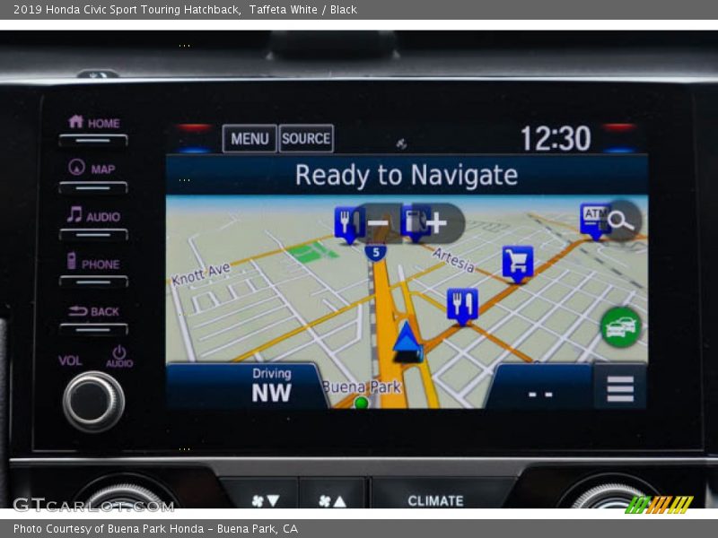 Taffeta White / Black 2019 Honda Civic Sport Touring Hatchback