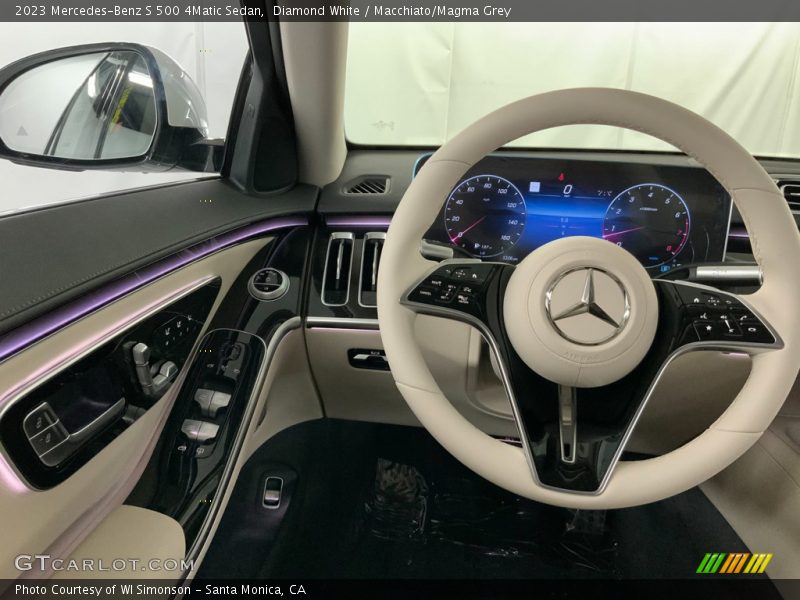 Diamond White / Macchiato/Magma Grey 2023 Mercedes-Benz S 500 4Matic Sedan