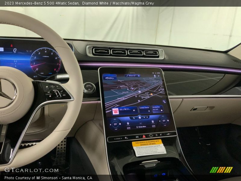 Diamond White / Macchiato/Magma Grey 2023 Mercedes-Benz S 500 4Matic Sedan