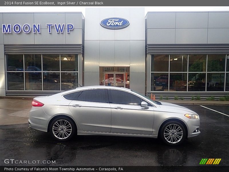 Ingot Silver / Charcoal Black 2014 Ford Fusion SE EcoBoost