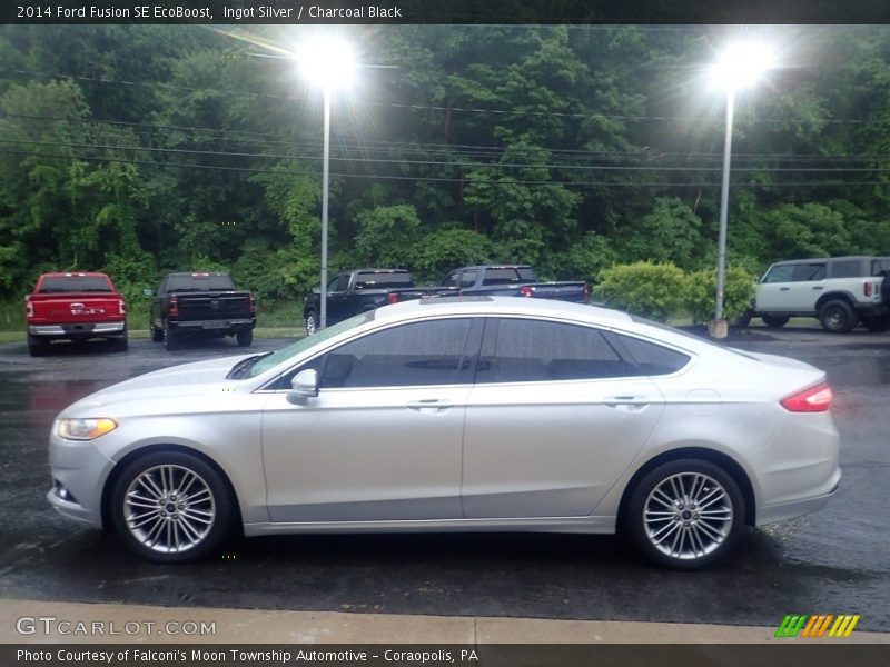 Ingot Silver / Charcoal Black 2014 Ford Fusion SE EcoBoost