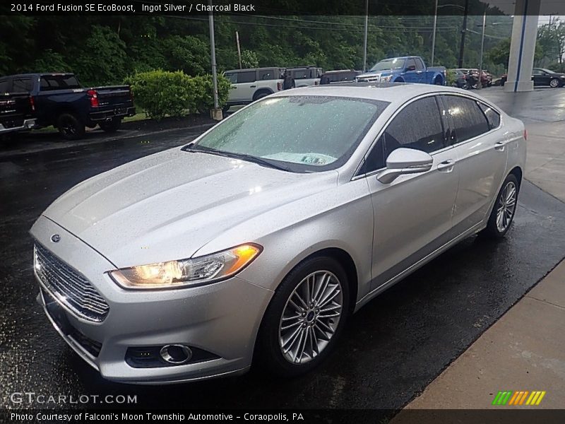 Ingot Silver / Charcoal Black 2014 Ford Fusion SE EcoBoost